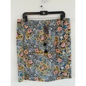 Womens Loft Midi Length Casual Spring Elastic Waist Printed Jersey Fabric Skirt